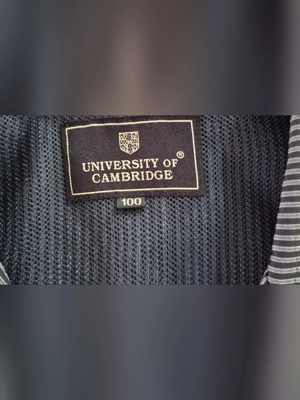 University of Cambridge Men's Gray Pinstripe Blazer Sport Coat Ultralight 40R L